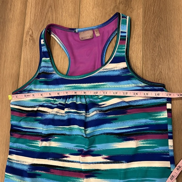 Athleta Racerback Swim or Athletic Tank Adjustable Waist Tie Size Medium - Picture 5 of 9